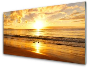 Obraz na skle More slnko krajina 140x70 cm
