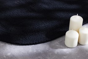 Kúpeľňový koberček Javo Cotton čierny ovál