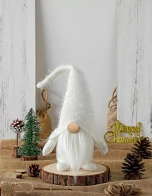 Tutumi - Vianočný trpaslík 50cm YX068, biela, CHR-09547