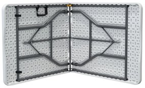 Autronic Záhradný stôl, kov, plast, biela, AZ-K1002 WT