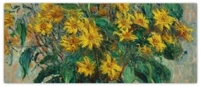 Obraz - Claude Monet, Jerusalem Artichoke Flowers, reprodukcia (120x50 cm)