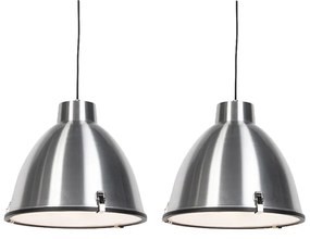 Sada 2 závesných svietidiel hliník 38 cm stmievateľné - Anteros