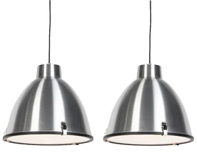 Sada 2 závesných svietidiel hliník 38 cm stmievateľné - Anteros