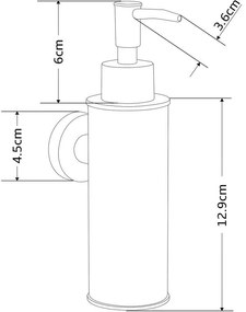 Mexen príslušenstvo, dávkovač mydla okrúhly, čierna, 70622-70