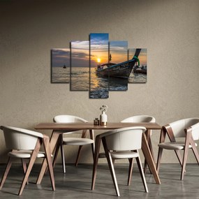 Obraz lode pri brehu (150x105 cm)