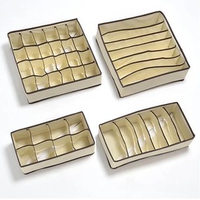 4-dielna sada organizérov na bielizeň