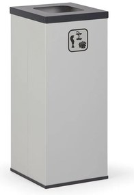 Kôš na triedený odpad 70 L, úchyt na vrece, sivý/čierny