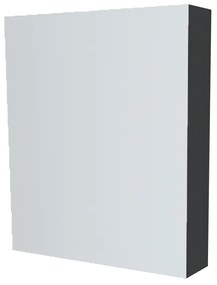Mereo, Mereo Kúpeľňová zrkadlová skrinka 60 cm, galerka, 1x dvierka ľavá, Multidecor, Šedá antracit, MER-CN798G61SEAN