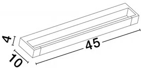 LED biele svietidlo na stenu Arga 45