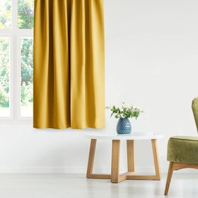 Záves AmeliaHome Blackout s priechodkami 140x245 cm horčicový