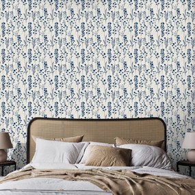 Fototapeta - Modré vzorované kvety (147x102 cm)