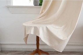 Zatemňovací záves DUNES VELVET 140x250 cm, krémová Zavesenie: Kovové krúžky