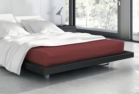 Froté prestieradlo s gumou Vanille 220x200 cm bordové