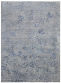 Diamond Carpets koberce Ručne viazaný kusový koberec Diamond DC-KERRY 2 Silver / blue - 160x230 cm