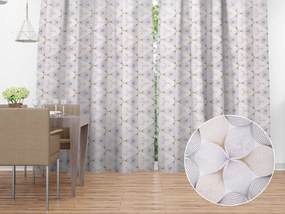 Biante Dekoračný záves PML-031 Designové geometrické obrazce na bielom 145x190 cm