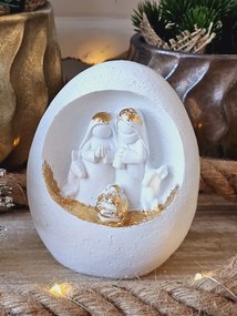 Biela vianočná dekorácia Betlehem - 10*7*12 cm
