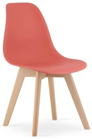 Jedálenská stolička KITO tehlová / hnedé nohy