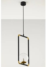 Jupiter 2023 - Luster na lanku ZAFRA 1xG9/10W/230V čierna/zlatá/číra
