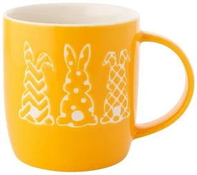 Altom Porcelánový hrnček Králičky, 360 ml, žltá