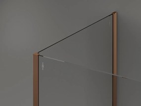 Mexen Kioto, sprchový kút typ Walk-in 125 x 80 cm, 8mm číre sklo, profil ružové zlato, 800-125-212-60-00-080