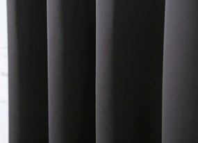 Čierny záves OXFORD 140x250 cm Zavesenie: Kovové krúžky