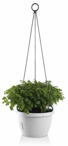 Gardenico Samozavlažovací závesný kvetináč Marina biela, pr. 30 cm