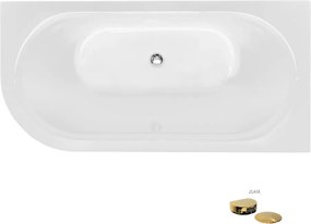 Besco Akrylátová voľne stojaca vaňa Avita A-Line CC/NP 150x75 (160x75, 170x75), napúšťanie cez prepad BESCO-Typ výpuste: McAlpine Click-Clack s napúš…