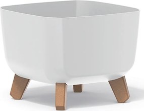 Plastový kvetináč na nožičkách DGQL240 24 cm - biela