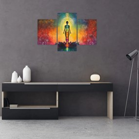 Obraz - Žena a čakry (90x60 cm)