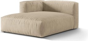 Béžový zamatový modul pohovky (ľavý roh) Martina – Micadoni