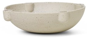 Svietnik v tvare misky Bowl Candle Holder, veľký – pieskový