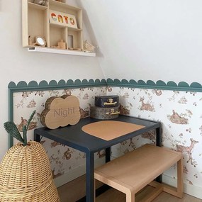 Tapeta jelenia lúka biela 280x50 cm