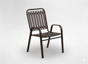 Garden Line HNEDÁ ZÁHRADNÁ STOLIČKA 56 x 63 x 89 CM