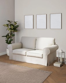 Poťah na sedačku Ektorp (nerozkladá sa, pre 2 osoby) farba produktu sivá