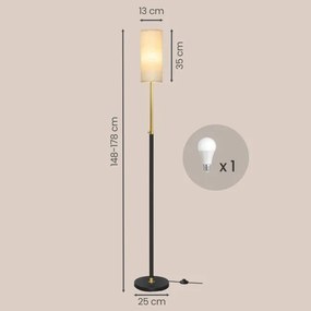 Výškovo nastaviteľná stojacia lampa LFLB35022BD02