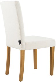 Sada 2 ks jedálenských stoličiek Ina látka cord, antik svetlá - krémová