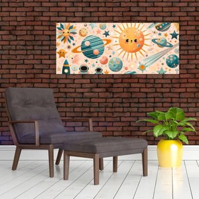 Obraz - Kúsky z vesmíru (120x50 cm)