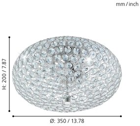 Eglo 95284 - Stropné svietidlo CLEMENTE 2xE27/60W/230V