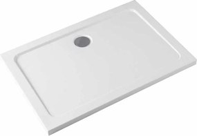 BPS-koupelny Obdĺžniková akrylátová sprchová vanička ST03D 130x80 biela