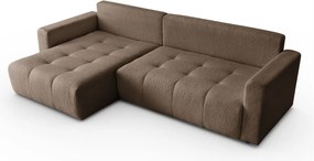 ROHOVÁ SEDAČKA SHARLOTTE 261 x 143 cm HNEDÁ