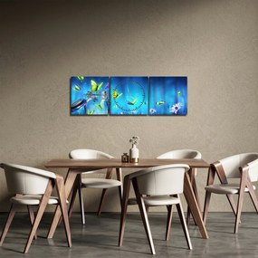 Obraz - Voľnosť (s hodinami) (90x30 cm)
