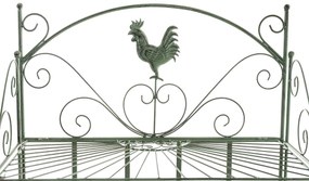 Kovová polica regál Maia - Zelená antik