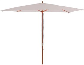 Slnečník Florida Ø 3m - polyester/drevo - krémová