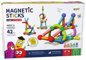 Lean Toys Farebné plastové magnetické bloky