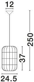 Rustikálny luster Aurora 24.5 biele