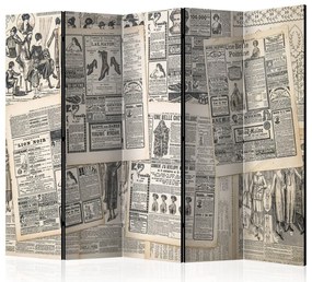 Artgeist Paraván - Vintage Newspapers II [Room Dividers]