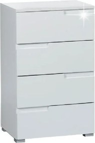 Komoda SPICE, lesklá biela