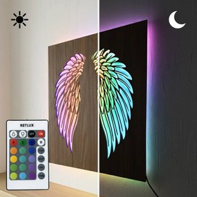 SENTOP | LED drevený obraz – Anjelske krídla | Podsvietená nástenná dekorácia od | SENTOP LED0501