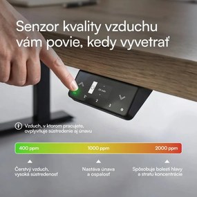 Liftor Magic, čierny výškovo nastaviteľný, elektricky polohovateľný stôl