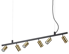 IdealLux 244648 DYNAMITE SP6 závesné svietidlo GU10 6x28W IP20 matná mosadz